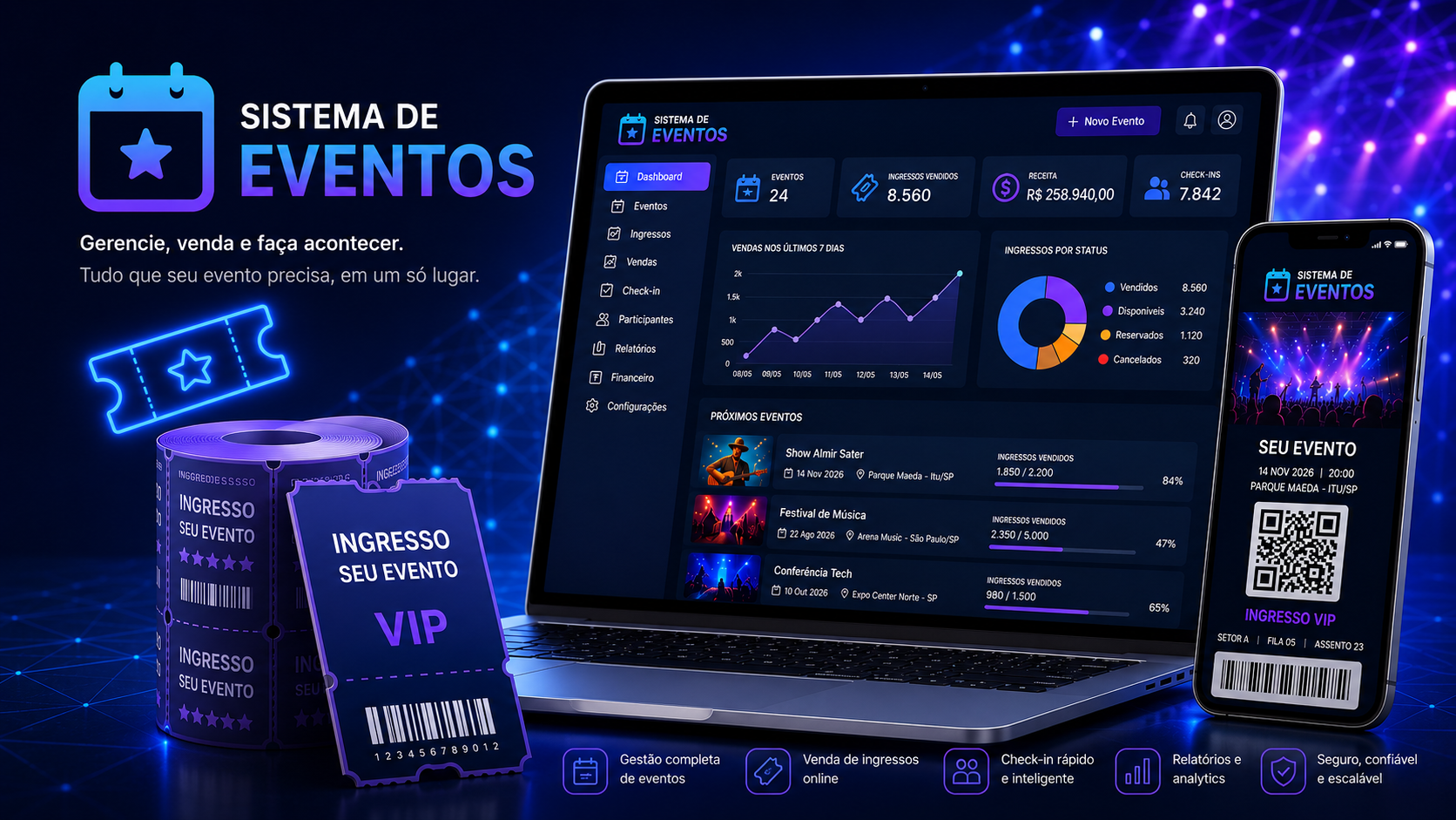 Imagem ilustrativa Sistema de Eventos